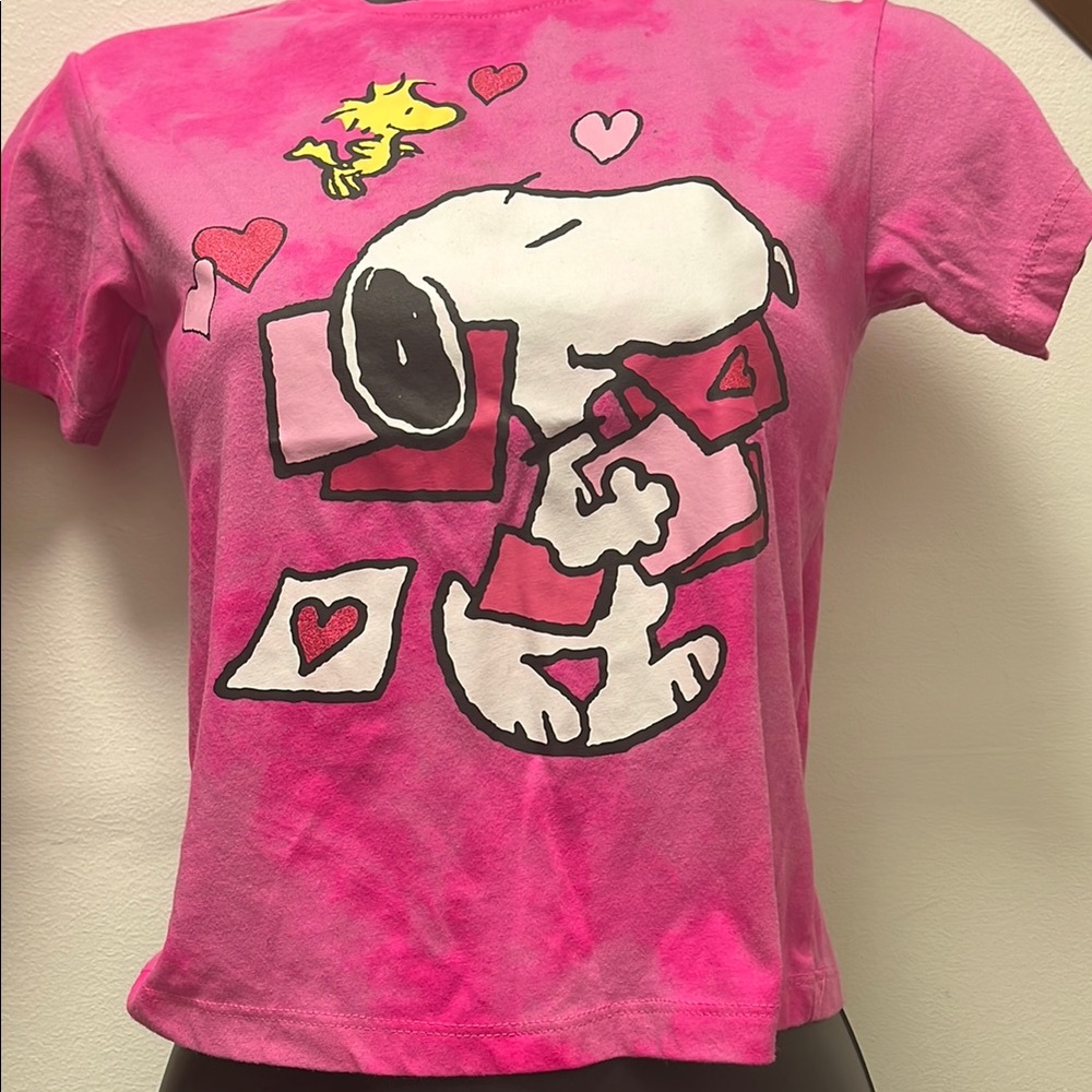 Peanuts Pink Snoopy Short Sleeve Tee